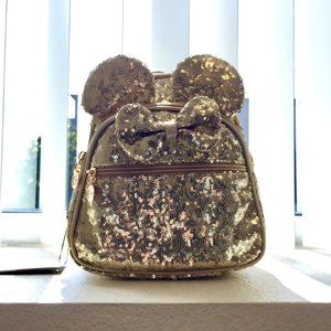 Kl928 -Gold Mouse Ears Mini Backpack- BAG056